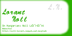 lorant noll business card